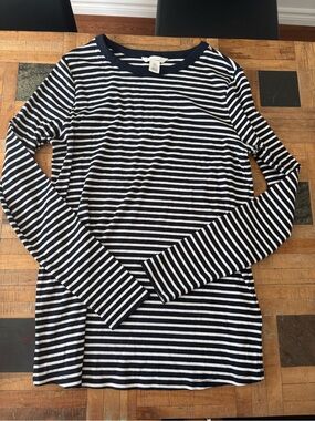 H&M MAMA Striped Maternity Top - Navy & White